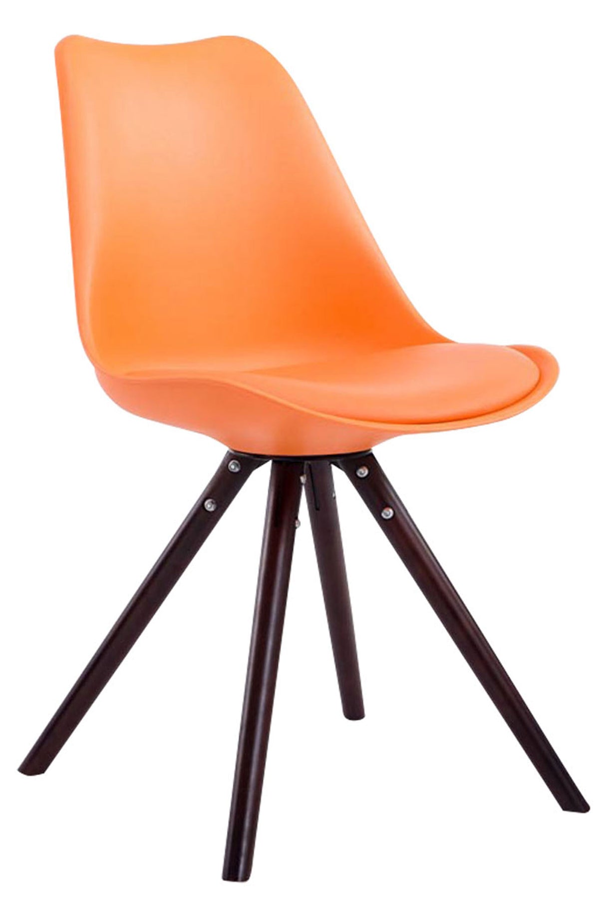 4er Set Stühle Toulouse Kunstleder Rund cappuccino – Ansicht 11