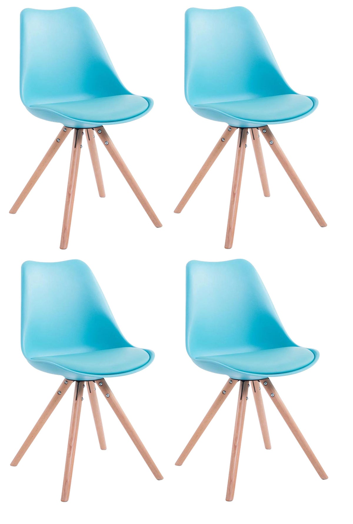 4er Set Stühle Toulouse Kunstleder Rund natura – Ansicht 10