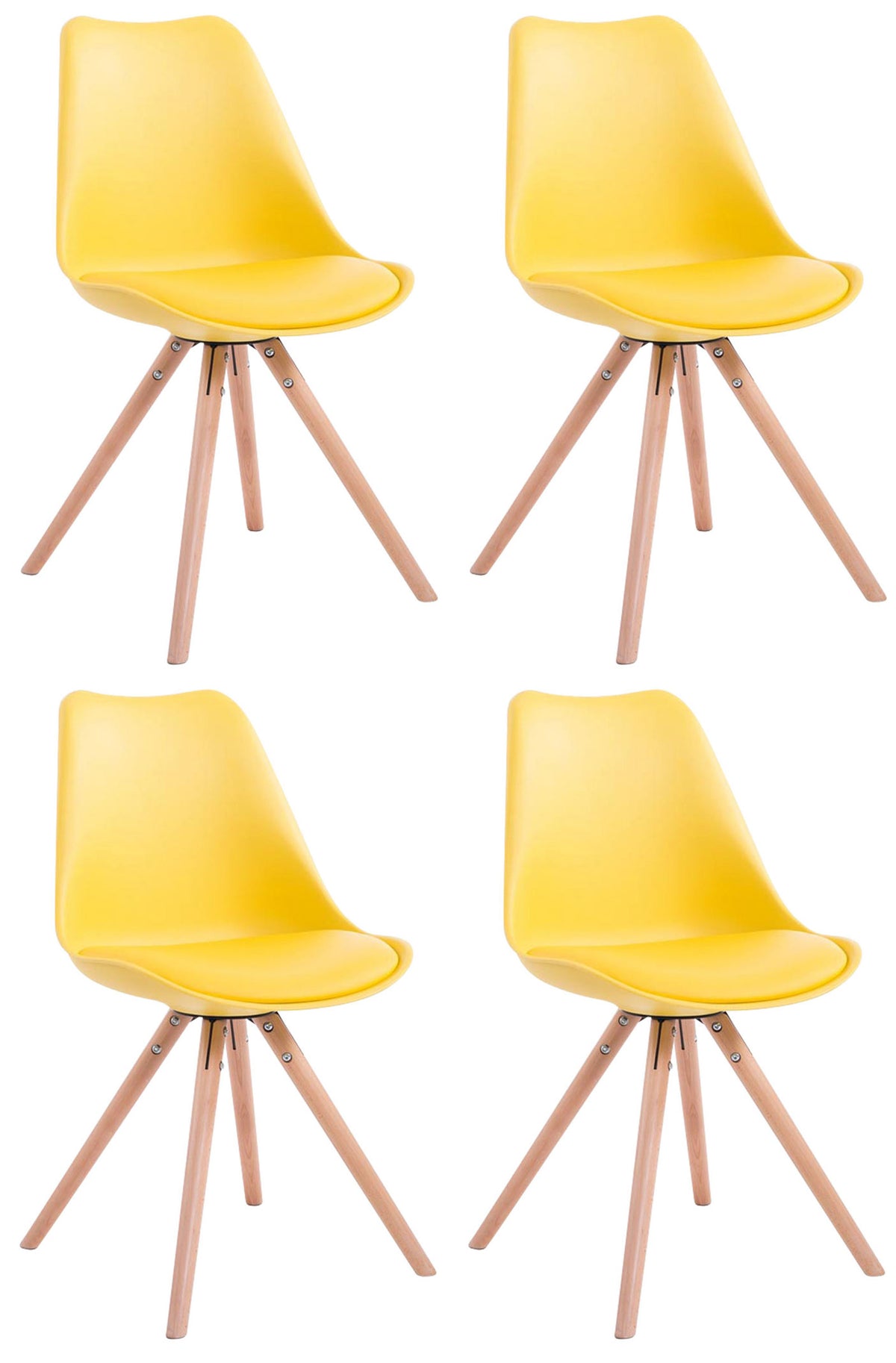 4er Set Stühle Toulouse Kunstleder Rund natura – Ansicht 4
