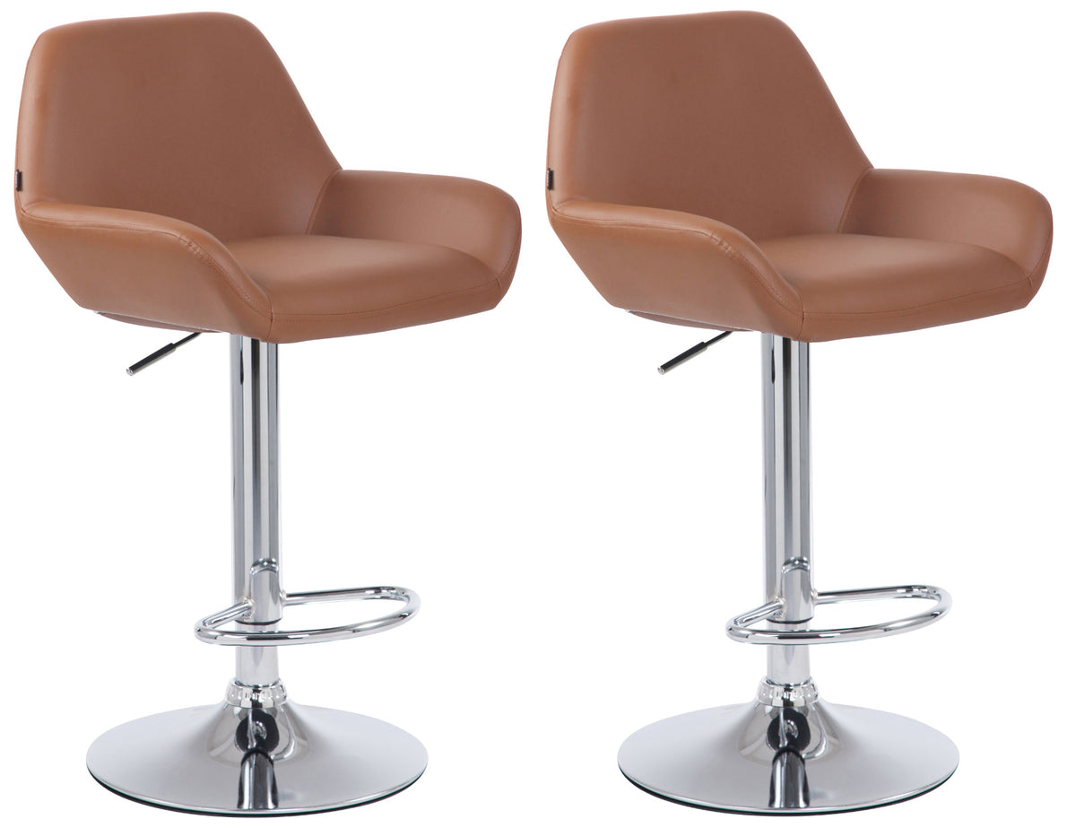 2er Set Barhocker Braga Kunstleder chrom – Ansicht 17
