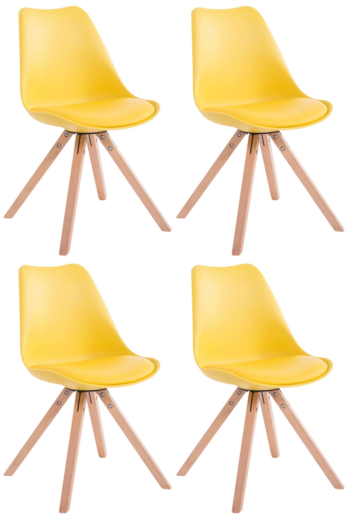 4er Set Stühle Toulouse Kunstleder Natura Square – Ansicht 5