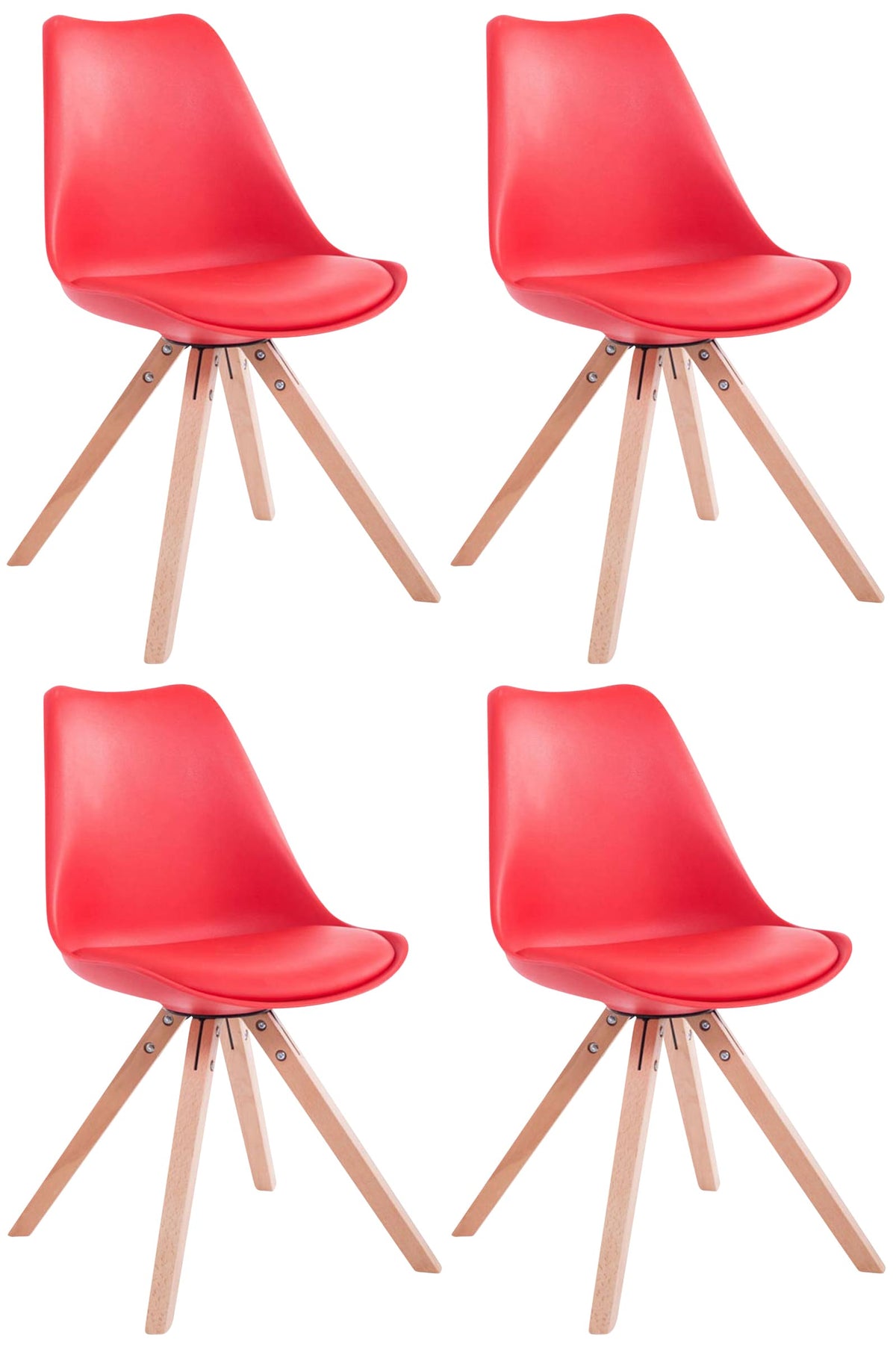 4er Set Stühle Toulouse Kunstleder Natura Square – Ansicht 17