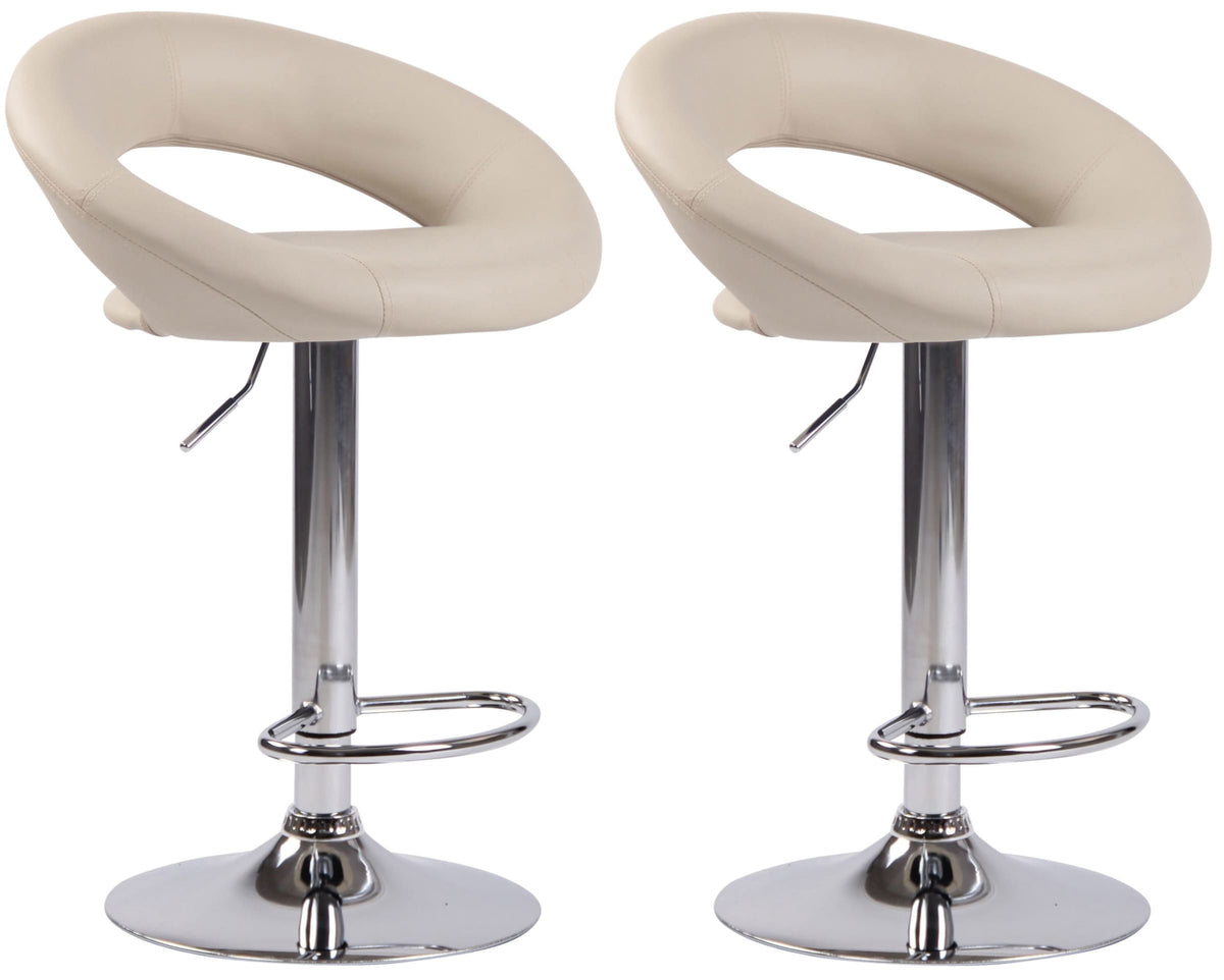 2er Set Barhocker Olinda Kunstleder chrom – Ansicht 19