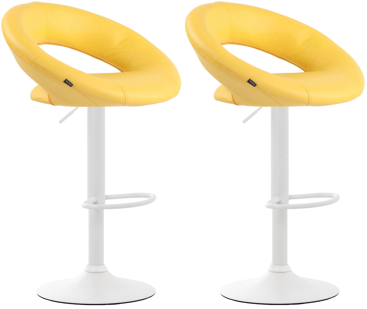2er Set Barhocker Olinda Kunstleder weiß – Ansicht 3