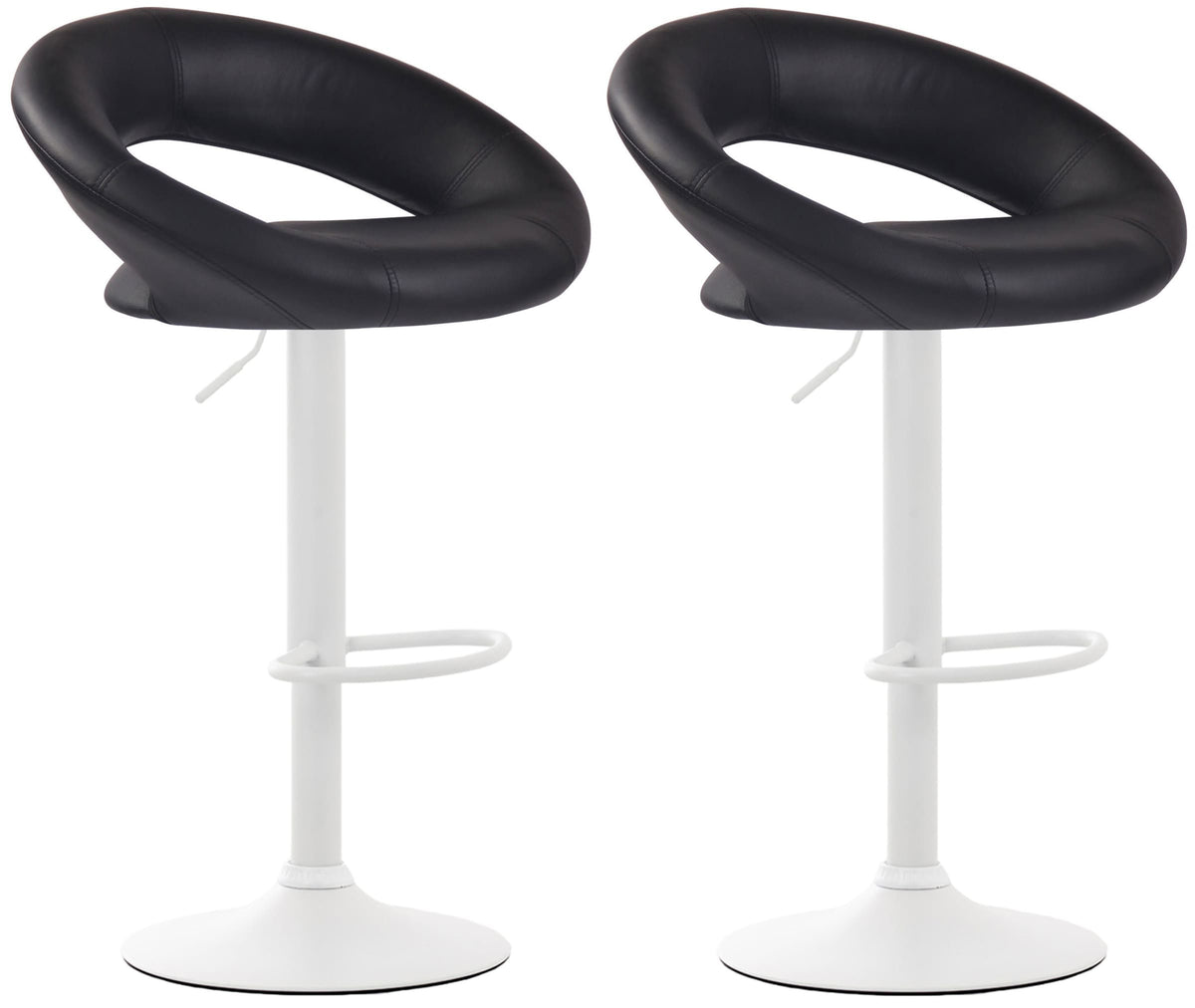 2er Set Barhocker Olinda Kunstleder weiß – Ansicht 19