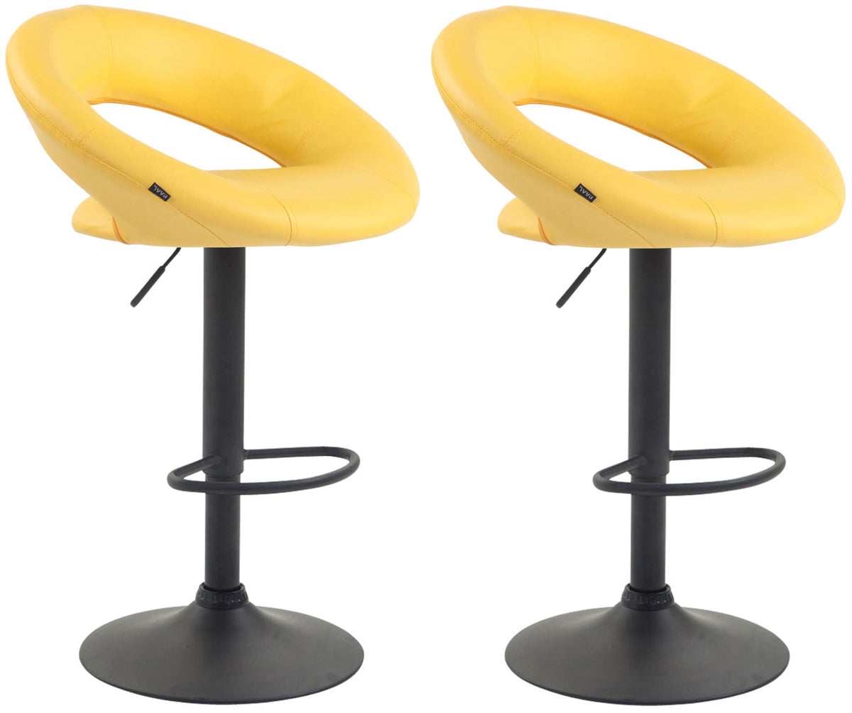 2er Set Barhocker Olinda Kunstleder schwarz – Ansicht 3