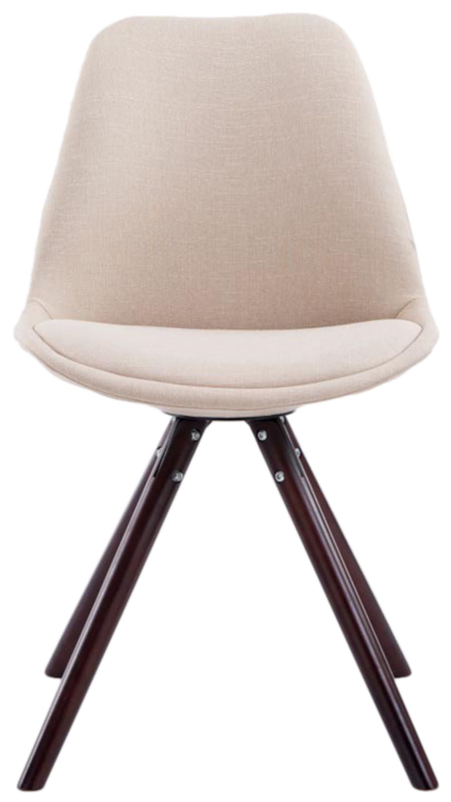 4er Set Stühle Toulouse Stoff Cappuccino Rund – Ansicht 9