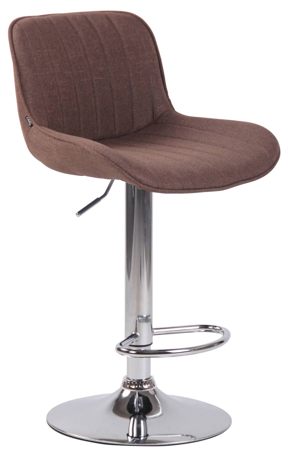 2er Set Barhocker Lentini Stoff chrom – Ansicht 2