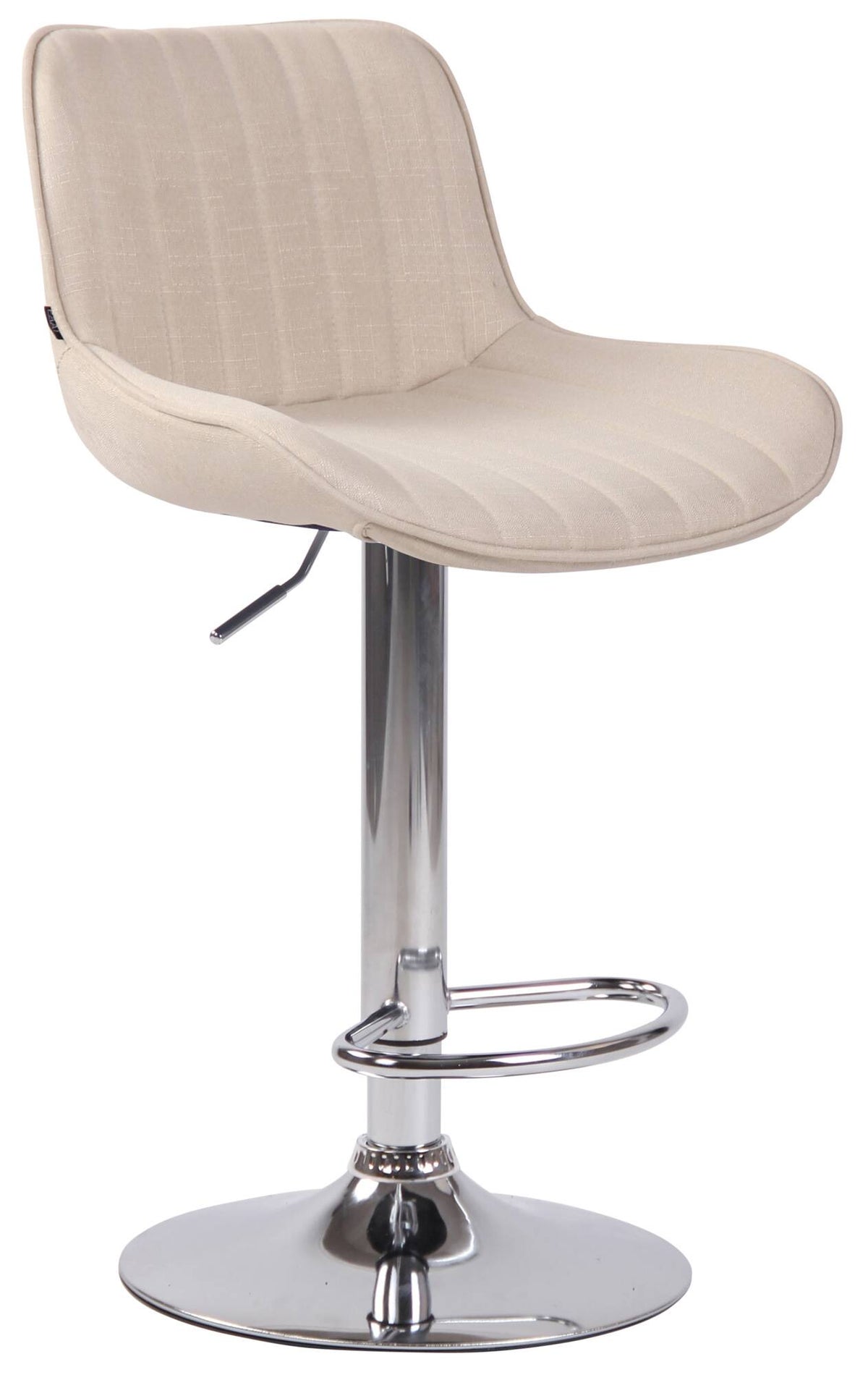 2er Set Barhocker Lentini Stoff chrom – Ansicht 6