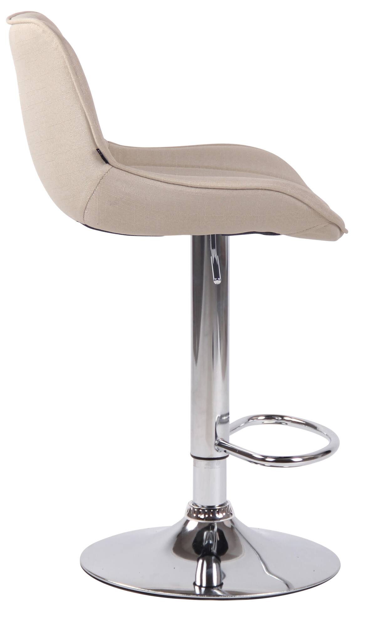 2er Set Barhocker Lentini Stoff chrom – Ansicht 8