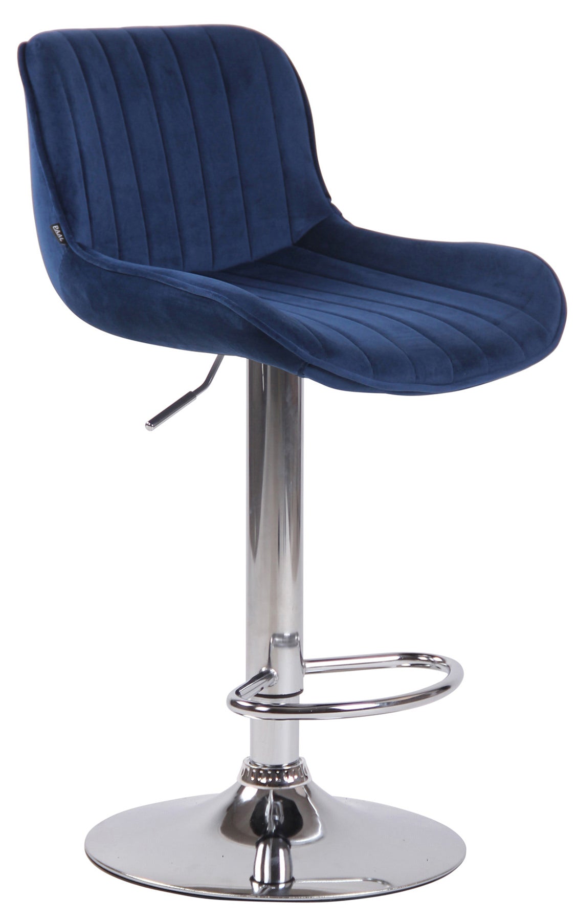 2er Set Barhocker Lentini Samt chrom – Ansicht 2