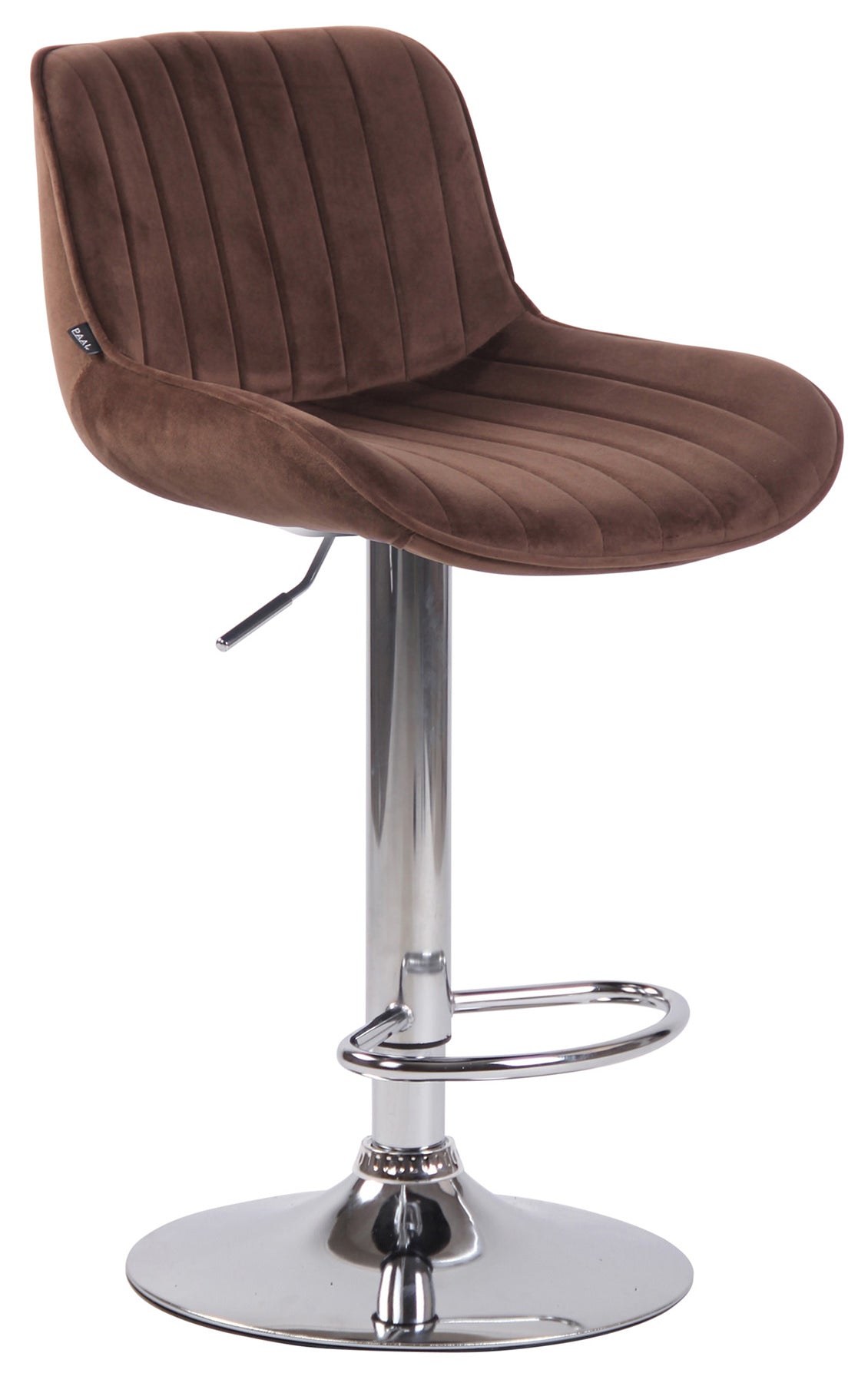 2er Set Barhocker Lentini Samt chrom – Ansicht 6