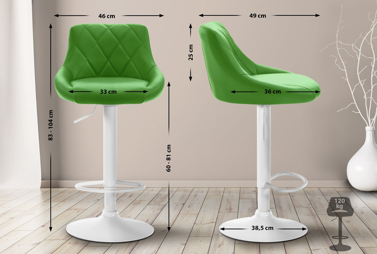 Barhocker Lazio Kunstleder weiß – Ansicht 18