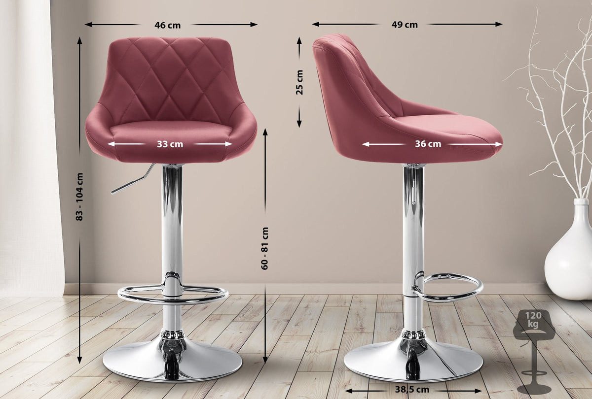 Barhocker Lazio Kunstleder chrom – Ansicht 2