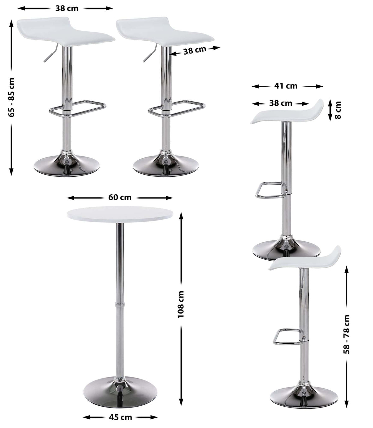 4er Bartisch Set Esberg – Ansicht 3