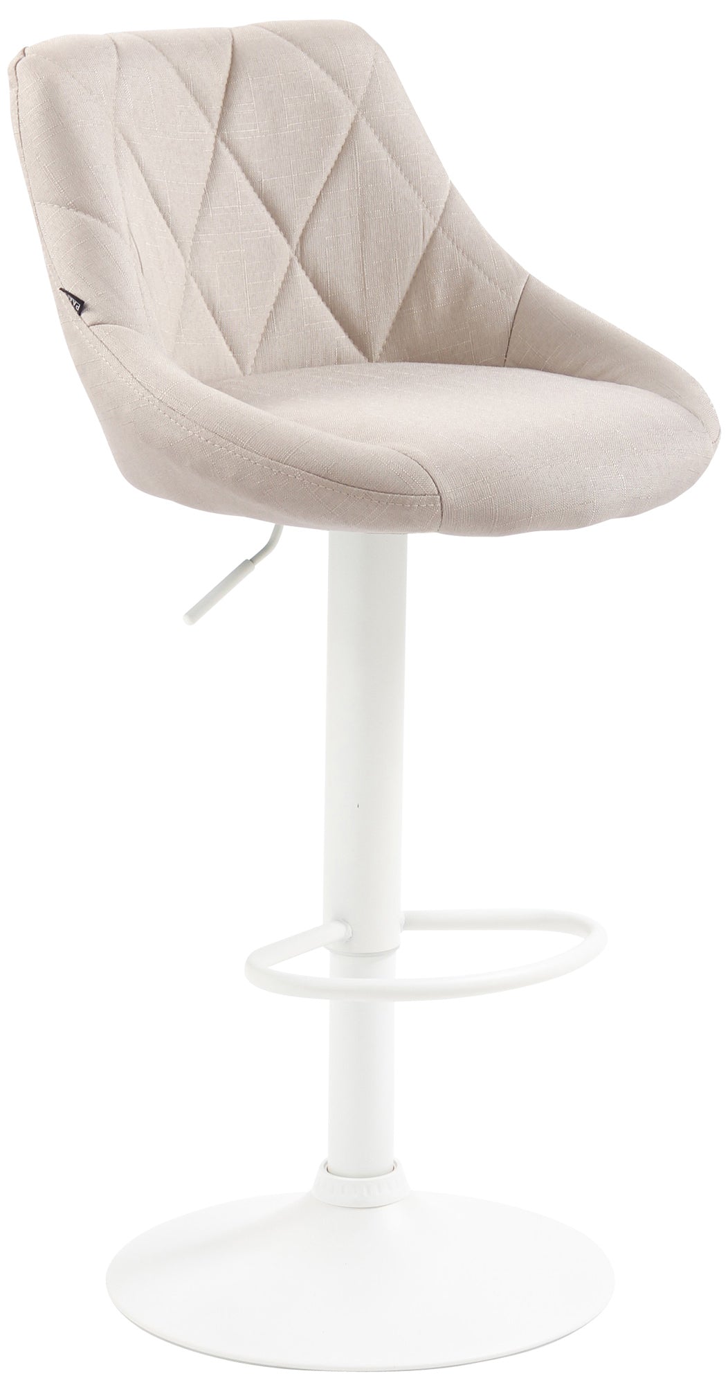 Barhocker Lazio Stoff weiß