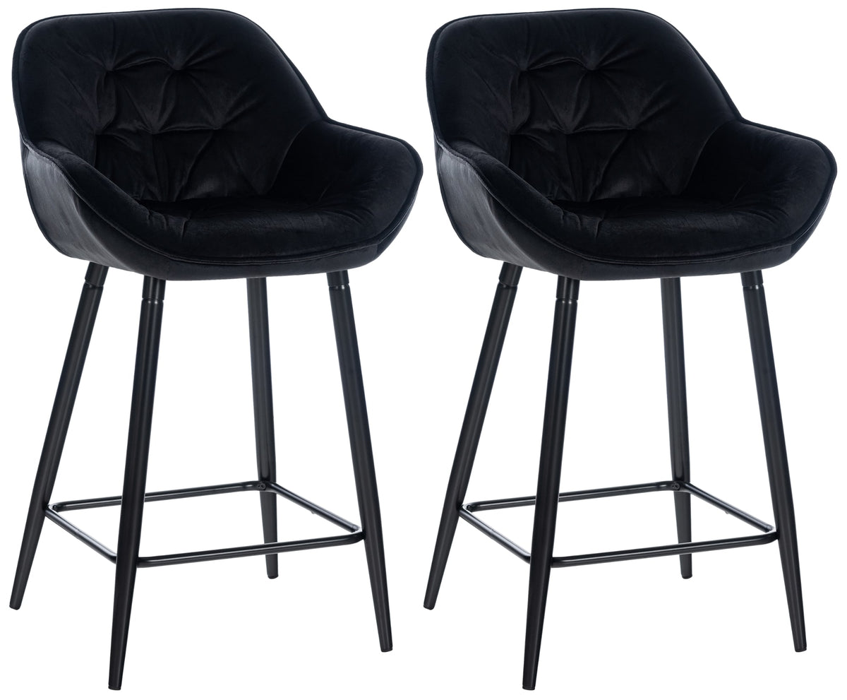 2er Set Barhocker Gibson Samt – Ansicht 11