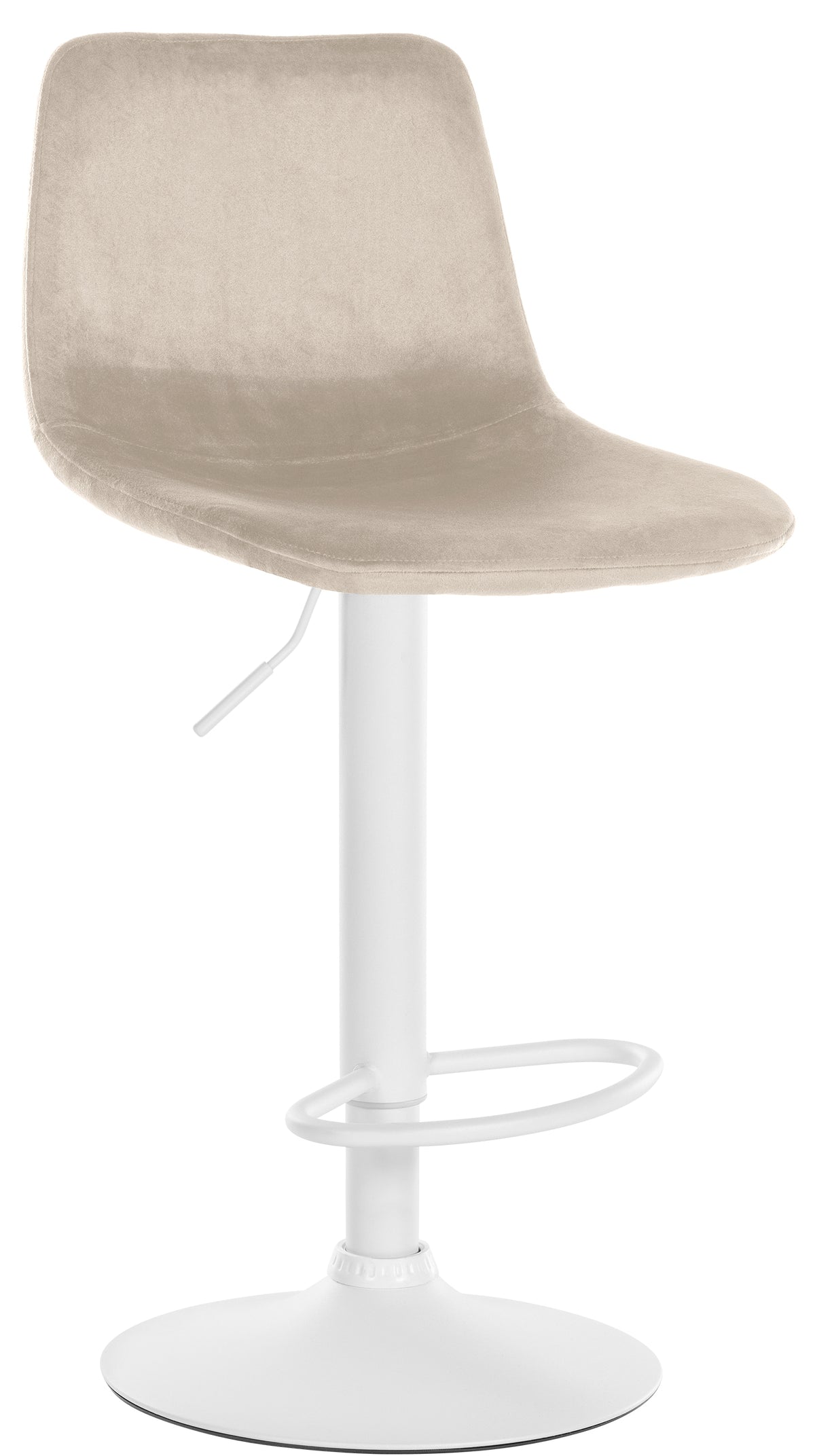 Barhocker Divo Samt Weiß – Ansicht 9