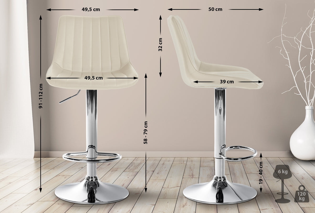 Barhocker Toni Kunstleder chrom – Ansicht 10