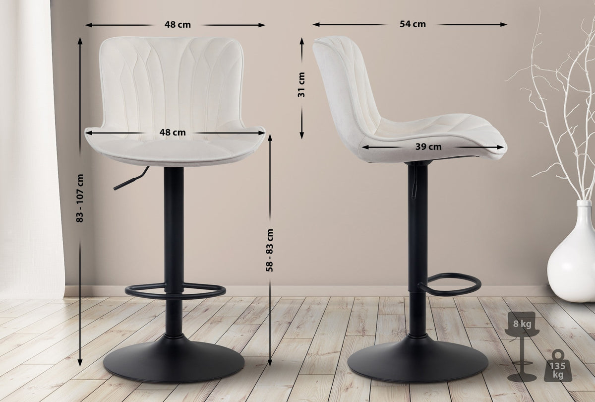 Barhocker Linus Samt – Ansicht 2