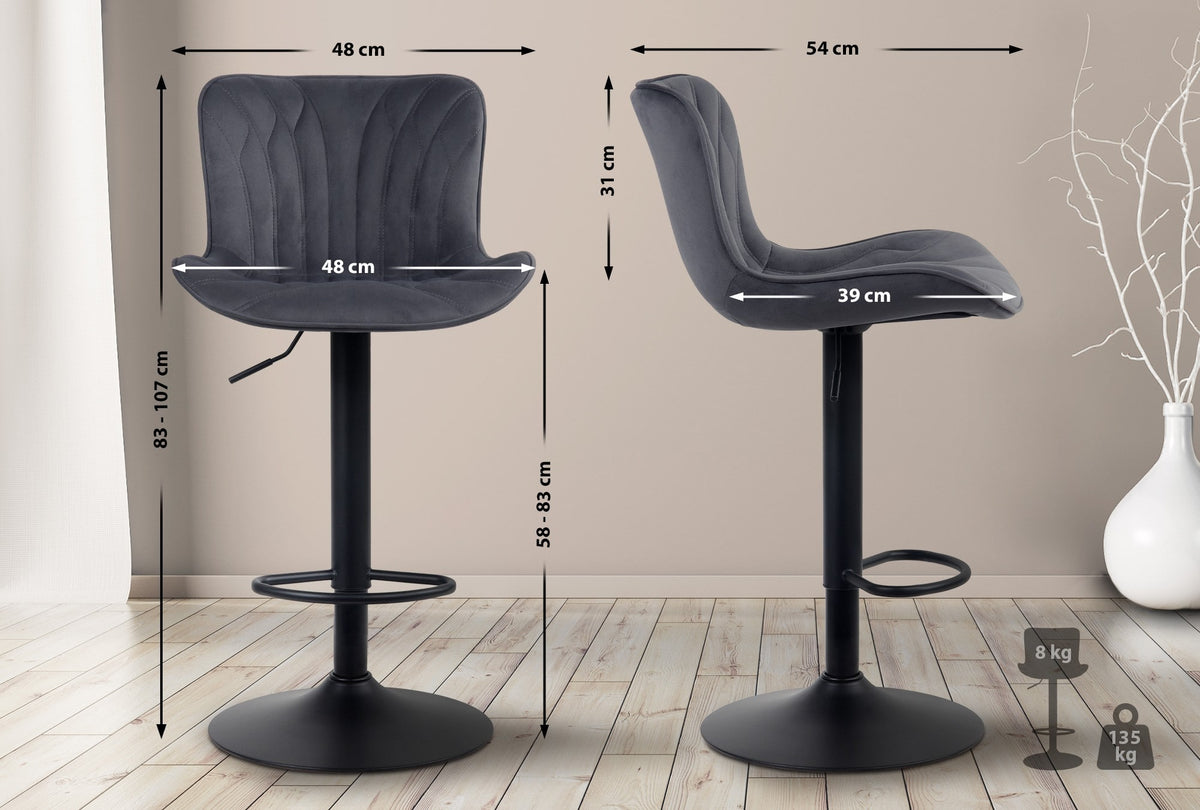 Barhocker Linus Samt – Ansicht 8