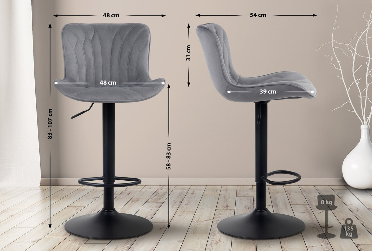 Barhocker Linus Samt – Ansicht 14