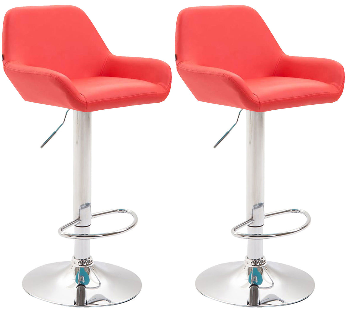 2er Set Barhocker Braga Kunstleder chrom – Ansicht 11
