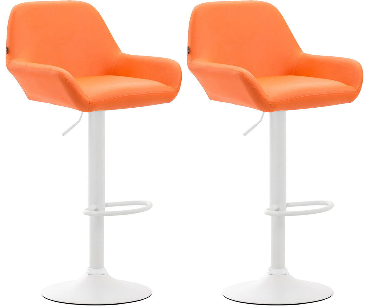 2er Set Barhocker Braga Kunstleder weiß – Ansicht 13