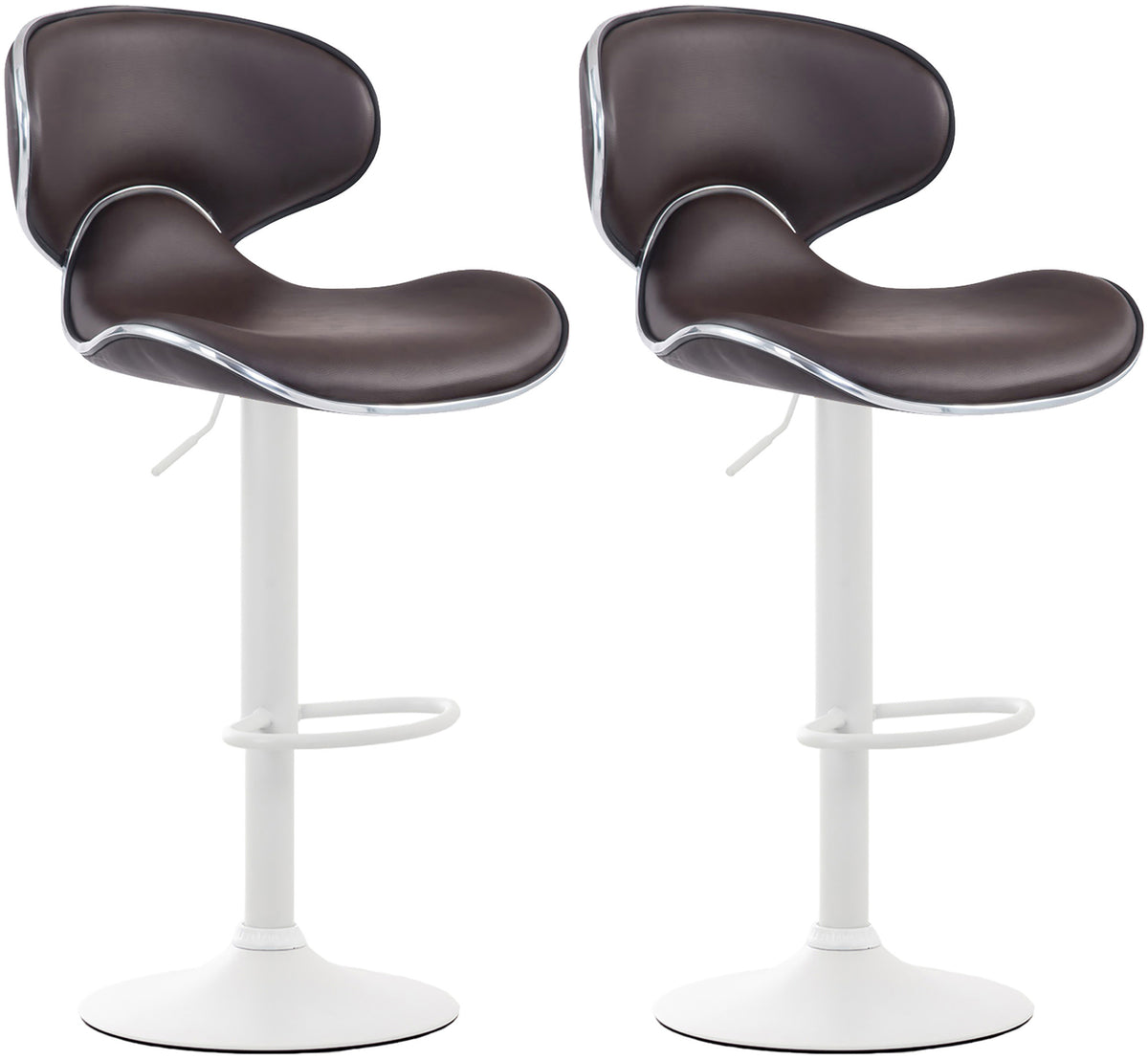 2er Set Barhocker Las Vegas V2 Kunstleder weiß – Ansicht 9