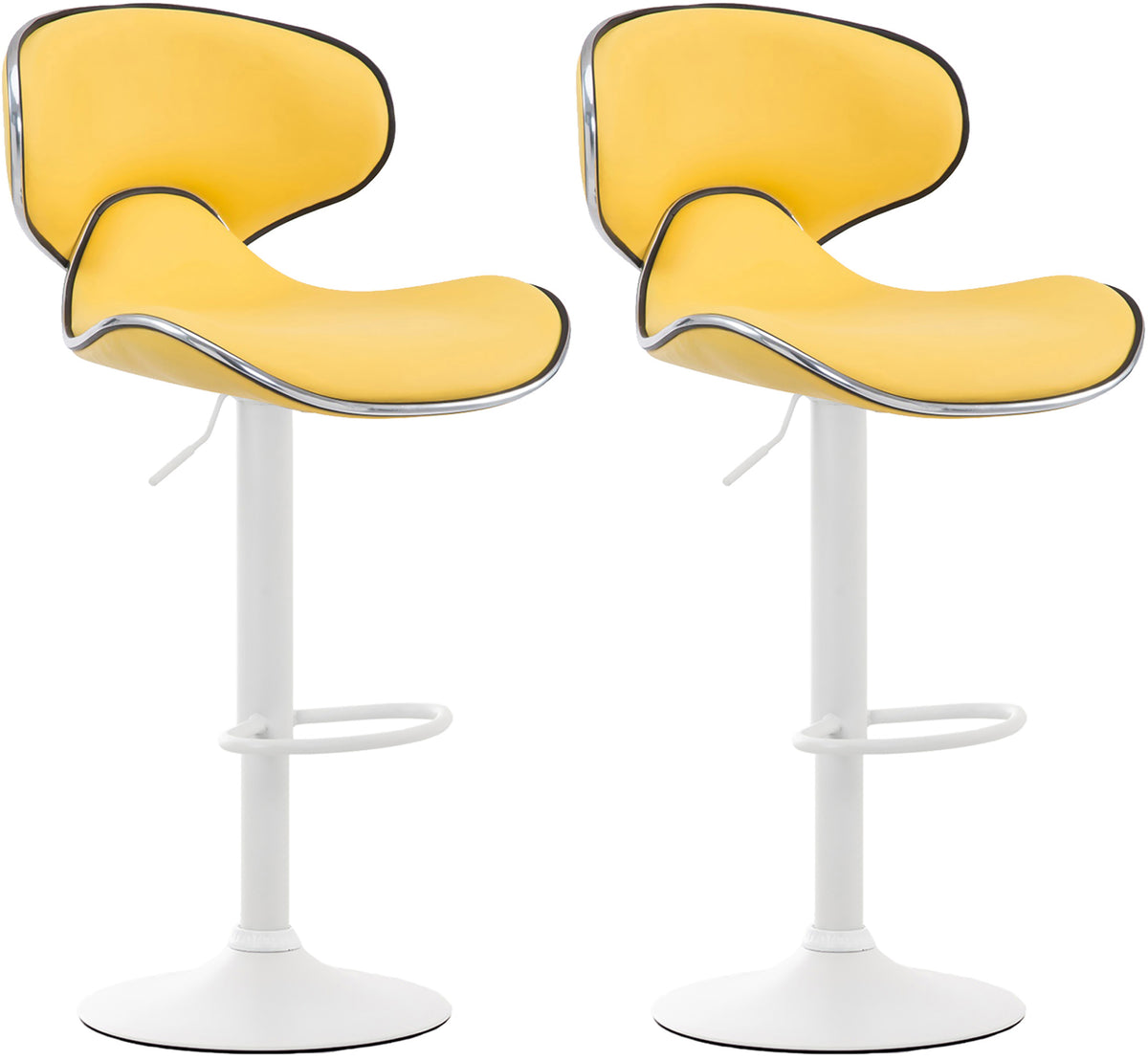 2er Set Barhocker Las Vegas V2 Kunstleder weiß – Ansicht 17