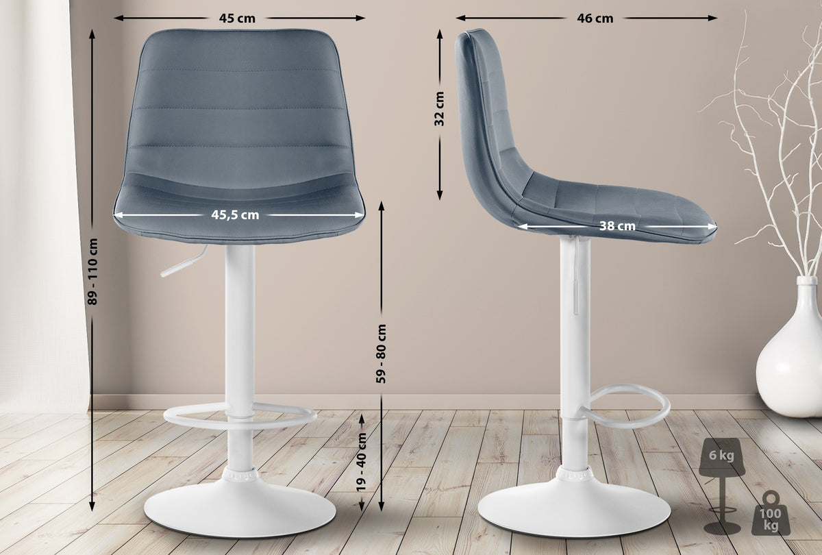 Barhocker Lex Kunstleder Weiß – Ansicht 7