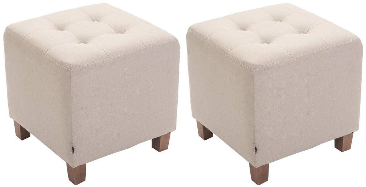 2er Set Sitzhocker Pharao, antik-hell – Ansicht 9