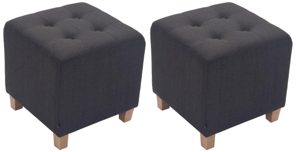 2er Set Sitzhocker Pharao, antik-hell