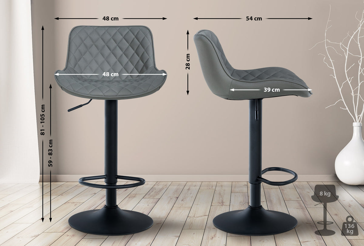 2er Set Barhocker Minosa Kunstleder – Ansicht 20