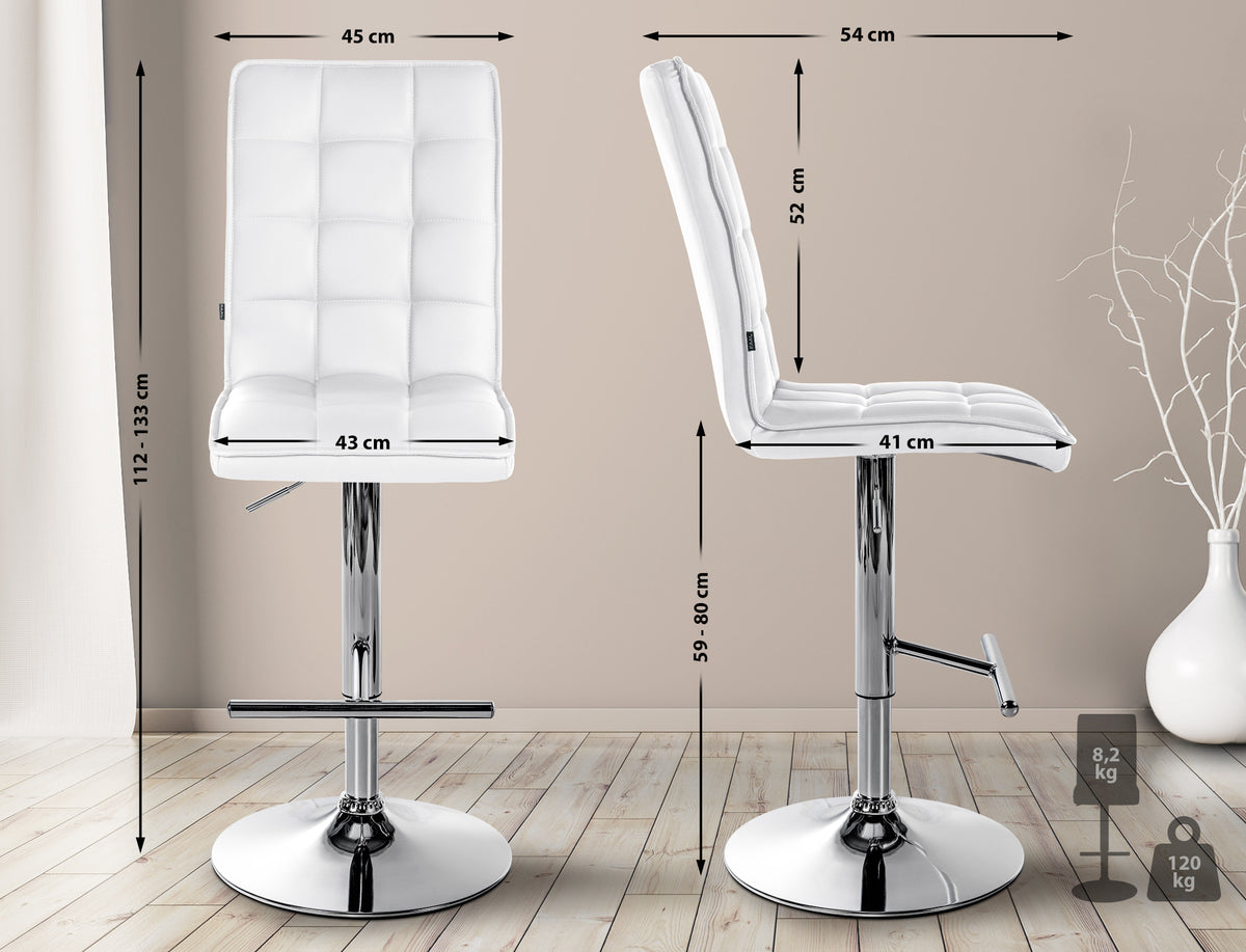 Barhocker Peking V2 Kunstleder chrom – Ansicht 20
