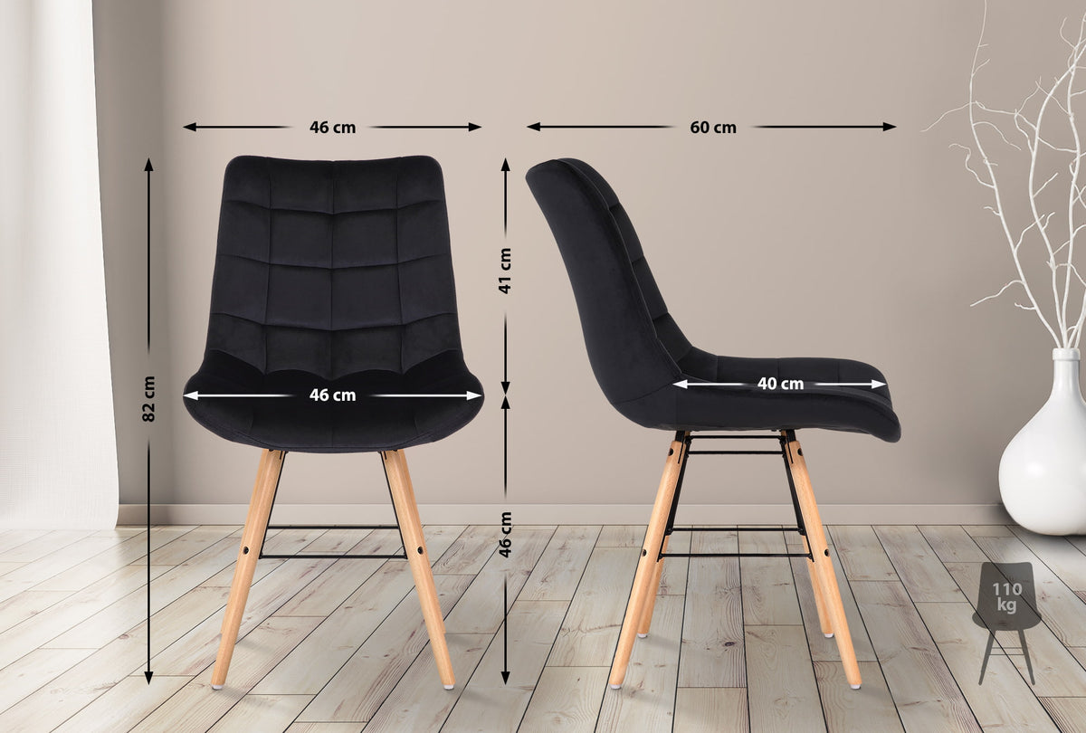 2er Set Stühle Leni Samt – Ansicht 10