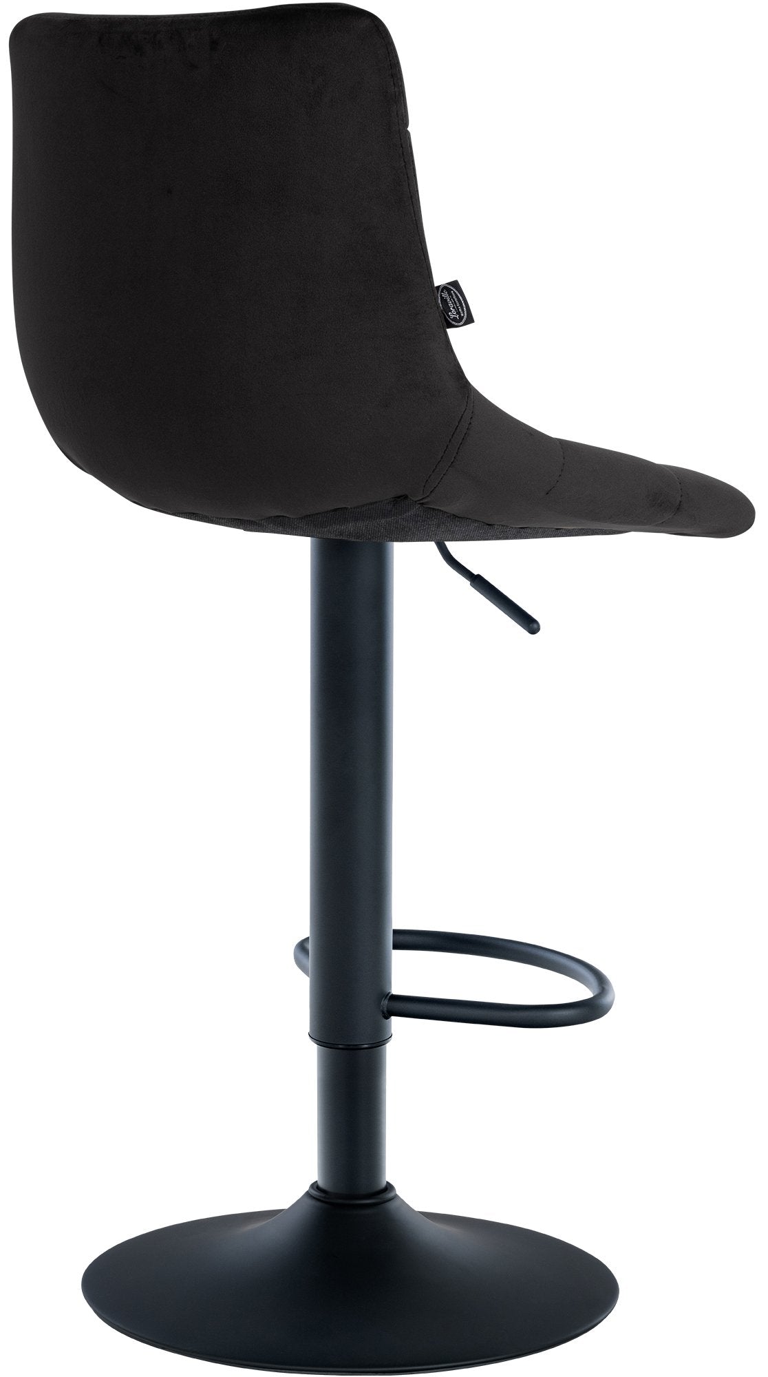 Barhocker Jerry Samt schwarz – Ansicht 5