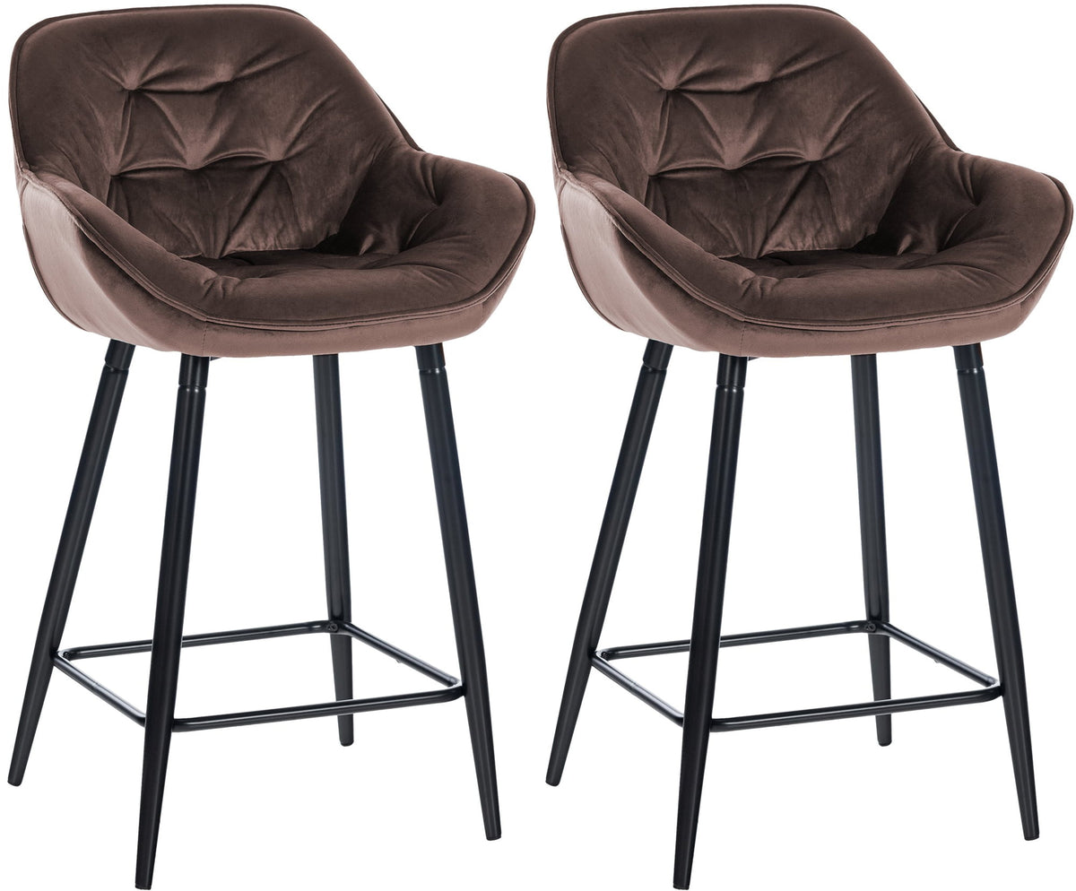 2er Set Barhocker Gibson 76 Samt – Ansicht 8