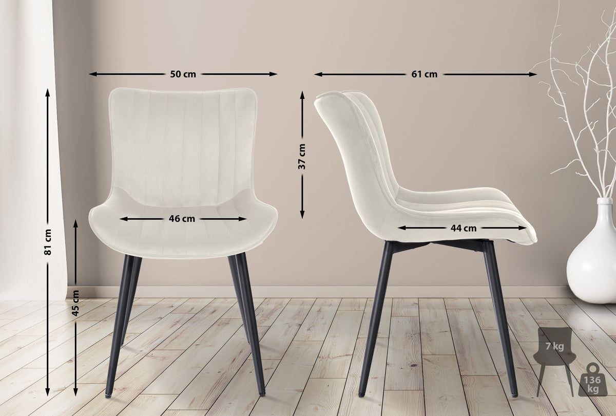 Stuhl Largo Samt – Ansicht 2
