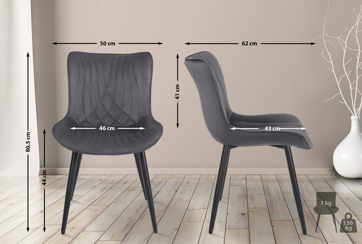 Stuhl Brady Samt – Ansicht 14