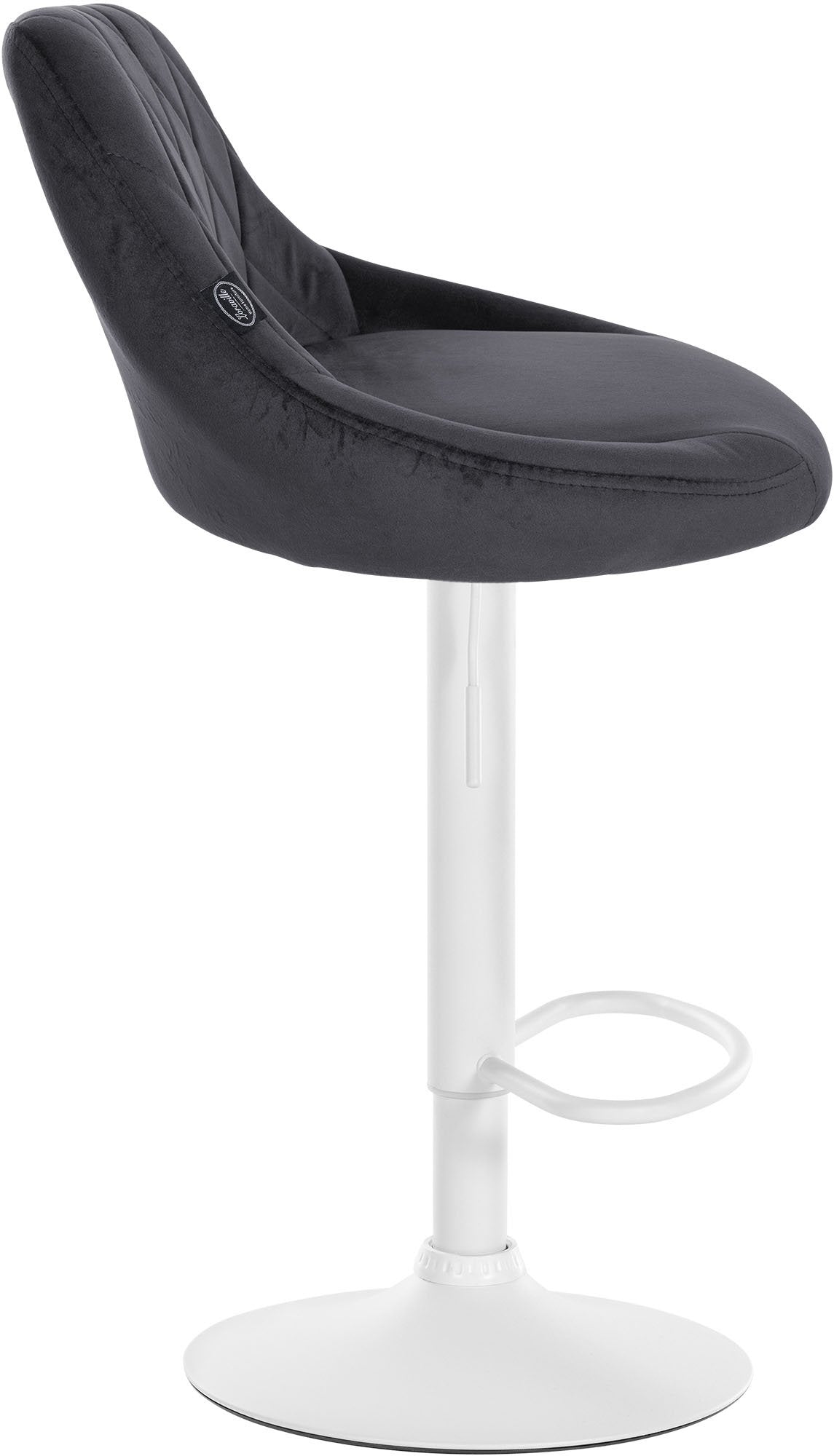 Barhocker Lazio Samt weiß – Ansicht 4