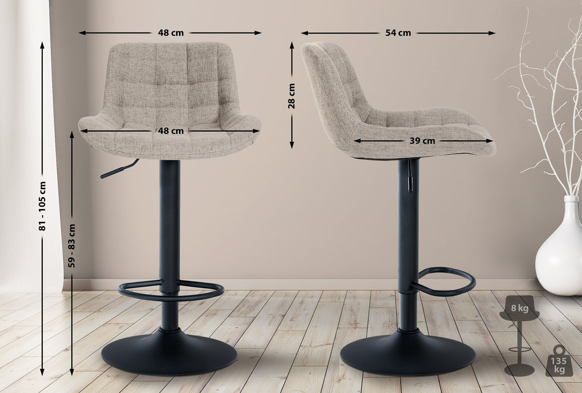 Barhocker Tover Stoff – Ansicht 2