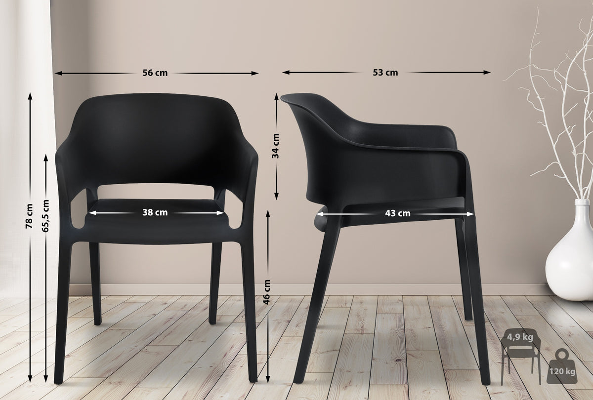 2er Set Stapelstühle Puebla – Ansicht 16