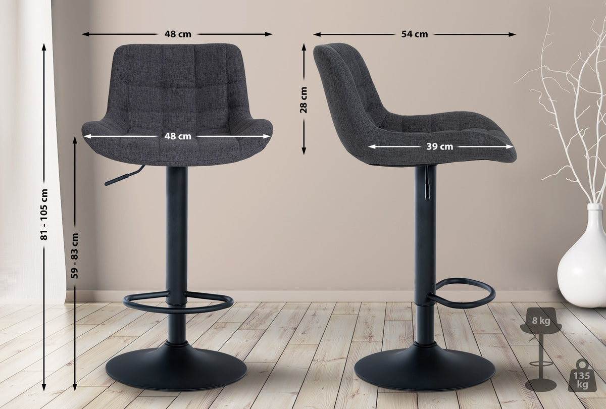 2er Set Barhocker Tover Stoff – Ansicht 16
