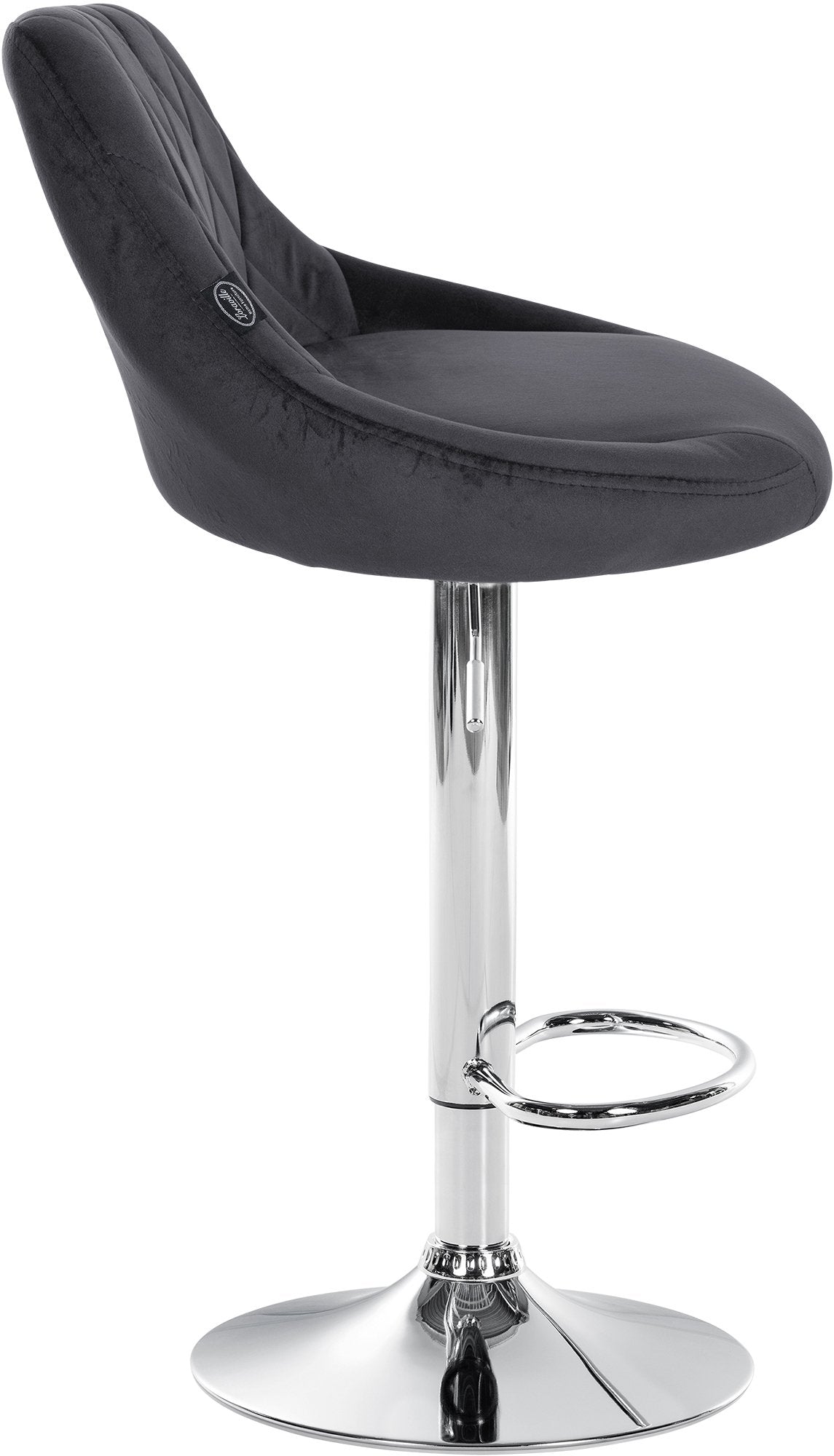 Barhocker Lazio Samt chrom – Ansicht 4
