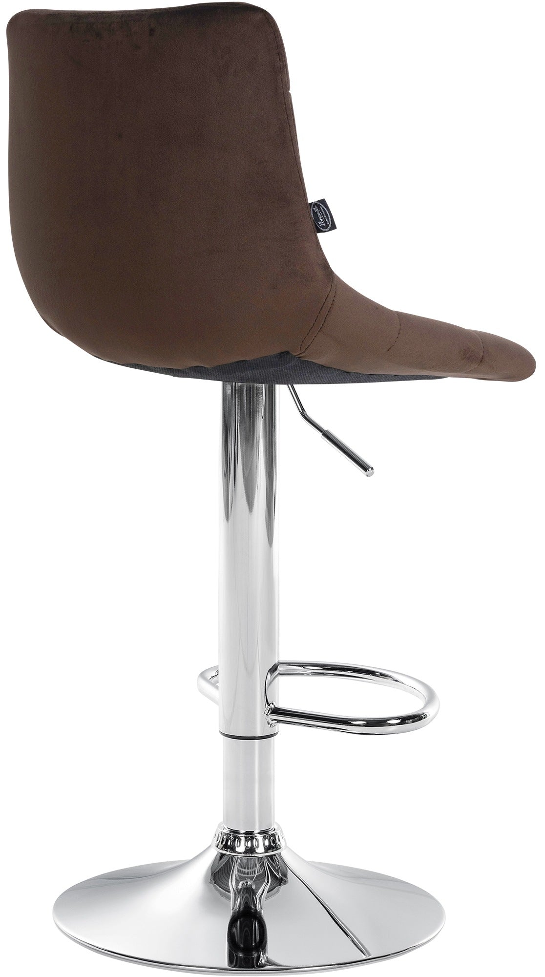 2er Set Barhocker Jerry Samt chrom – Ansicht 14