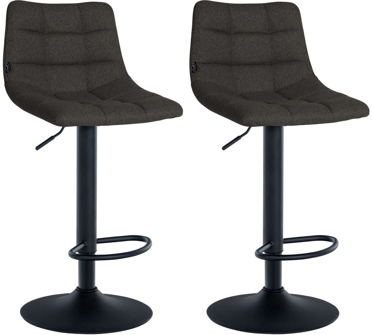 2er Set Barhocker Jerry Stoff schwarz – Ansicht 9