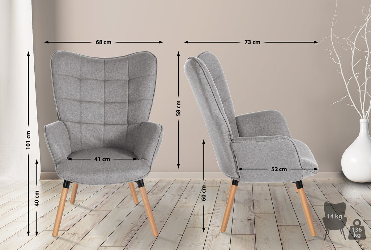 Sessel Garding Stoff – Ansicht 9