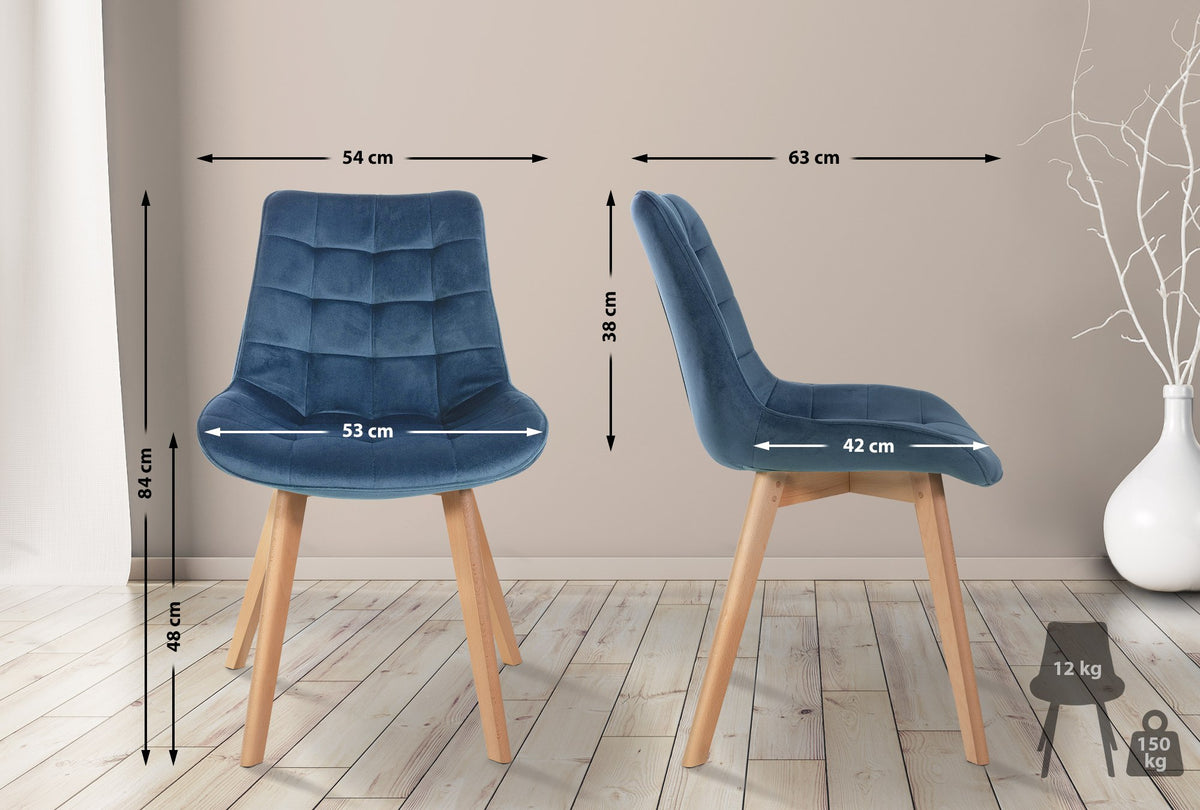 2er Set Stühle Brook Samt – Ansicht 8