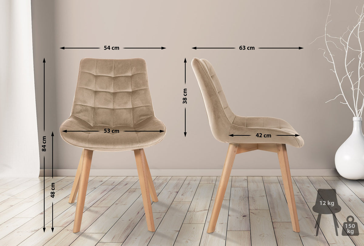 2er Set Stühle Brook Samt – Ansicht 10